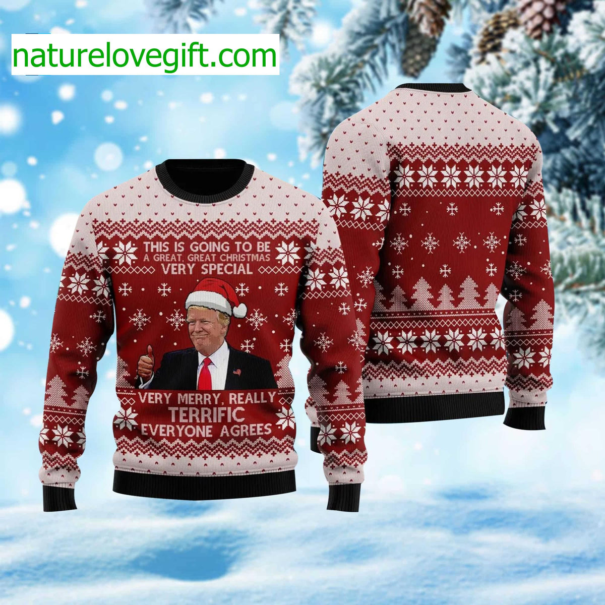 Trump This Is Going To Be A Great Ugly Christmas Sweater - Holiday Gift product image