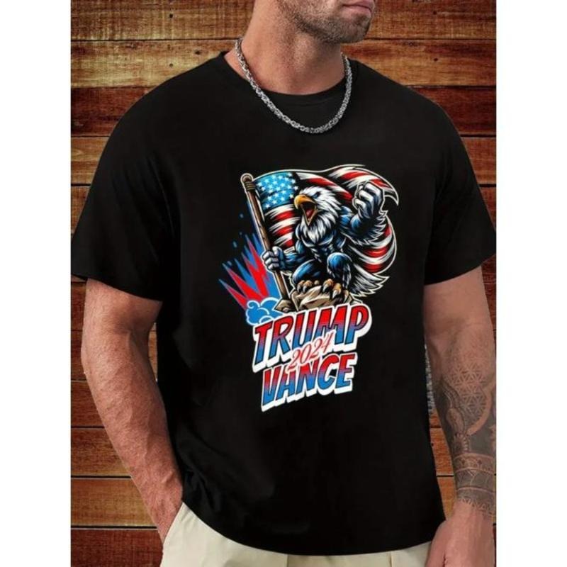 Trump Vance 2024 Distressed Eagle Election President - Adult & Kids T-Shirts, Sweatshirts & Hoodies apparel design preview 1