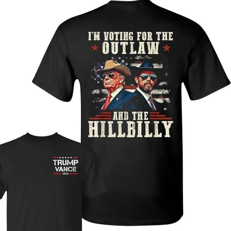 Trump Vance 2024 Western Cowboy Outlaw Hillbilly You - Adult & Kids T-Shirts, Sweatshirts & Hoodies apparel design preview 1