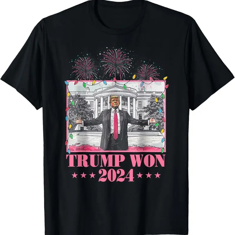 Trump Won Again 2024 Election President 47 Th - Adult & Kids T-Shirts, Sweatshirts & Hoodies apparel design preview 1