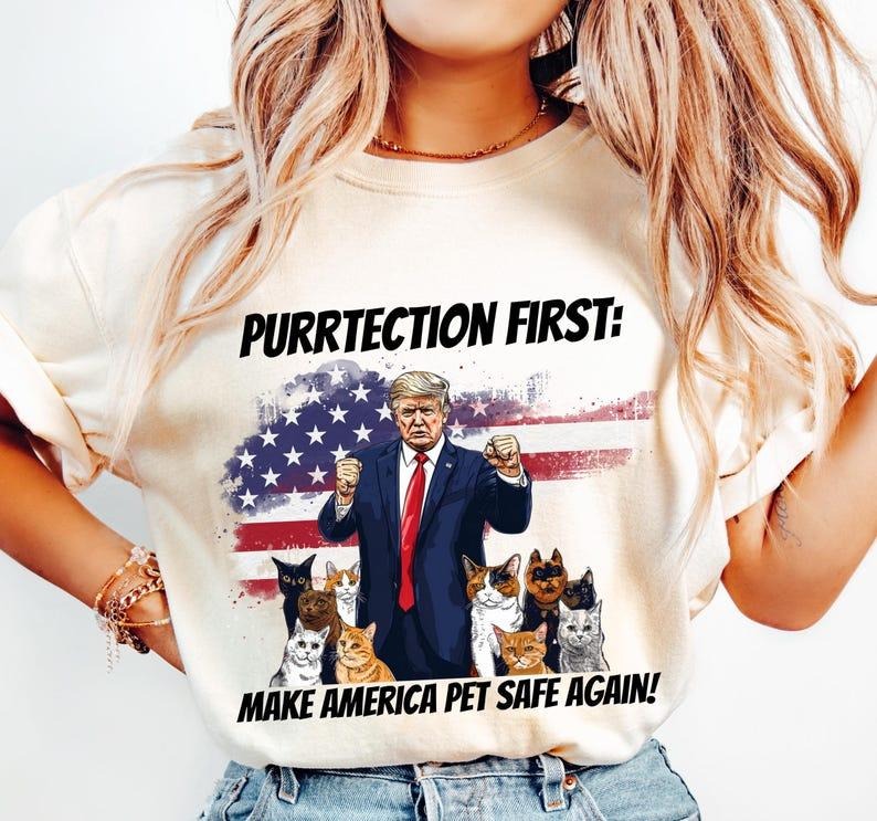 Trump Cats Funny Sublimation Political Trend - Adult & Kids T-Shirts, Sweatshirts & Hoodies apparel design preview 1