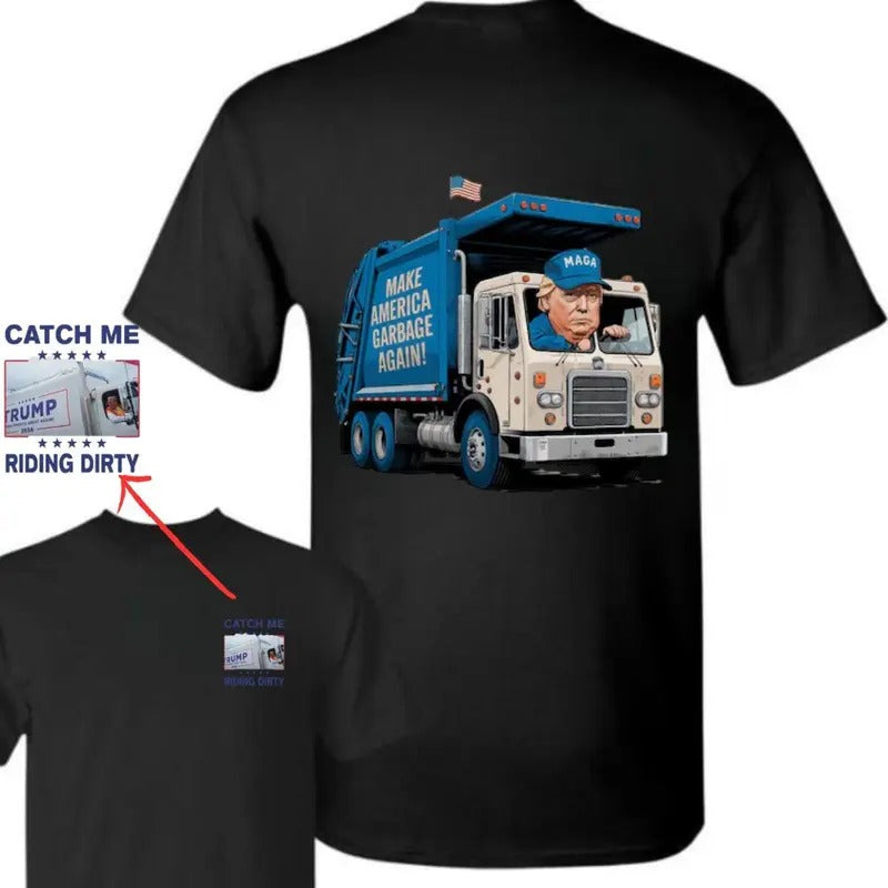 Trumpp Garbage Man Trash Truck Trump Trum Vance Make - Adult & Kids T-Shirts, Sweatshirts & Hoodies apparel design preview 1