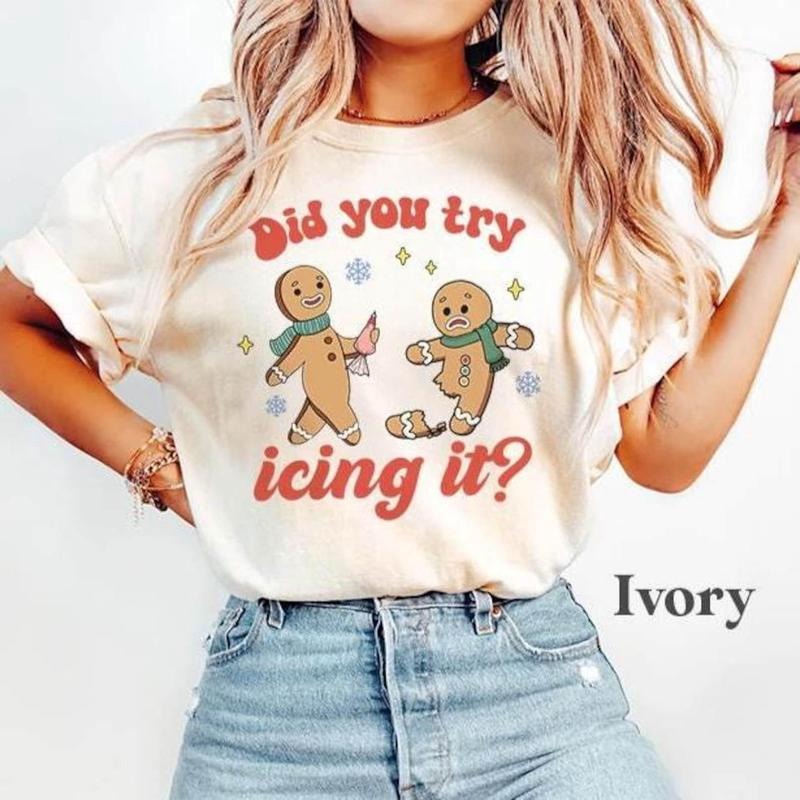 Try Icing Funny Gingerbread Humor PT Physical - Adult & Kids T-Shirts, Sweatshirts & Hoodies apparel design preview 1
