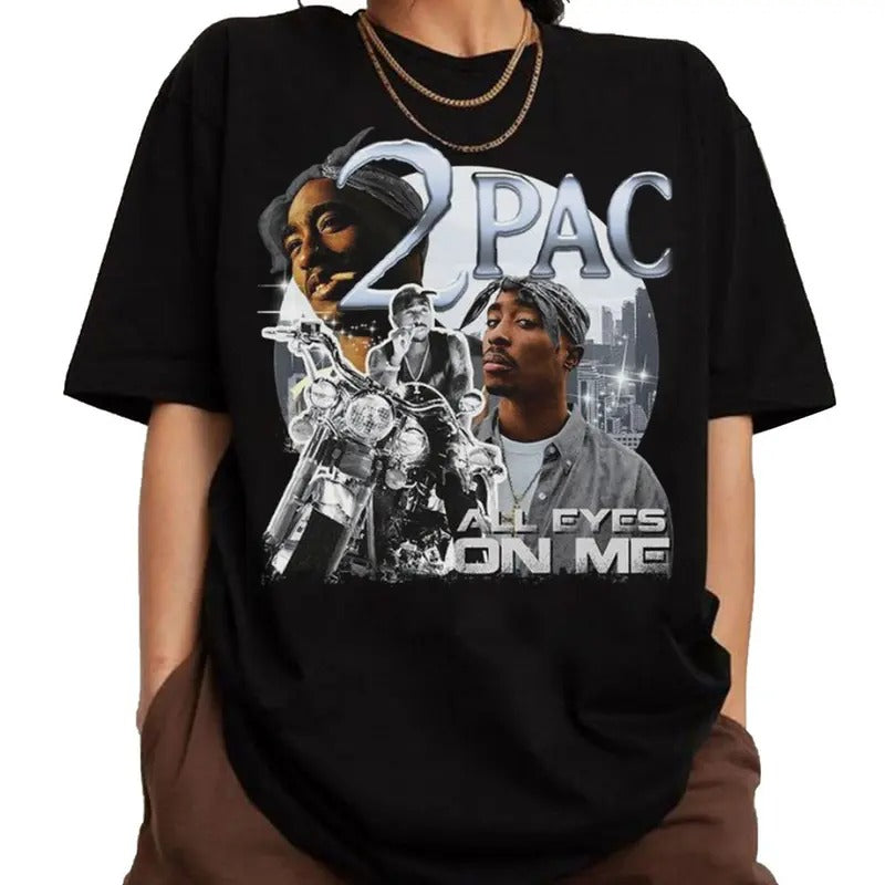 Tupac All Eyes Me 2Pac 90s Vintage Bootleg Hip Hop - Adult & Kids T-Shirts, Sweatshirts & Hoodies apparel design preview 1