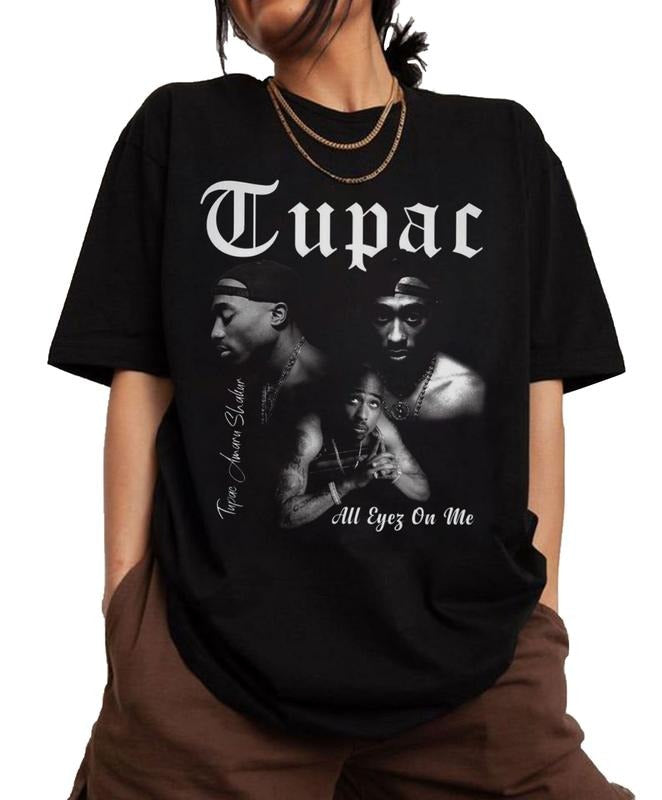 Tupac All Eyez Me Vintage Shakur 2Pac 90s Bootleg Hip - Adult & Kids T-Shirts, Sweatshirts & Hoodies apparel design preview 1