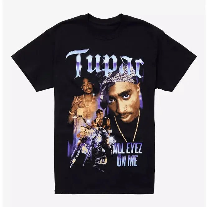 Tupac All Eyez Me Hip Hop Short Sleeve Him Her Fan - Adult & Kids T-Shirts, Sweatshirts & Hoodies apparel design preview 1