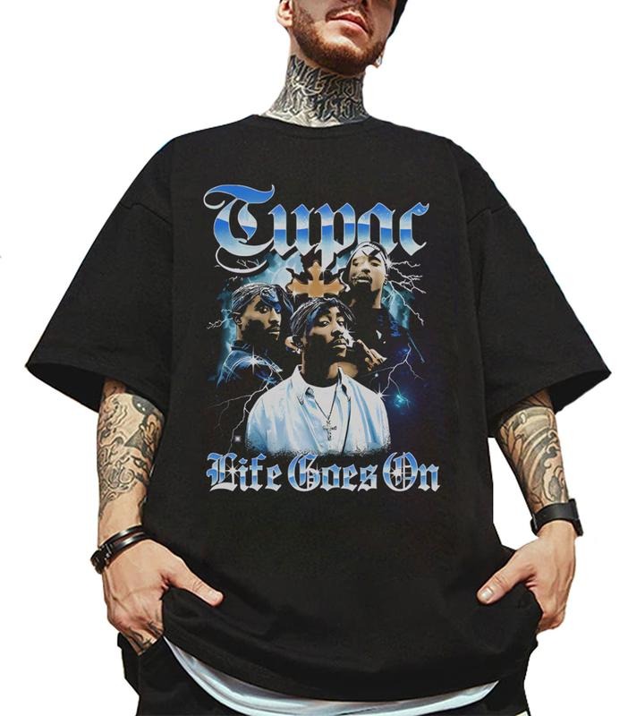 Tupac Life Goes Vintage Shakur 2Pac 90s Bootleg Hip - Adult & Kids T-Shirts, Sweatshirts & Hoodies apparel design preview 1