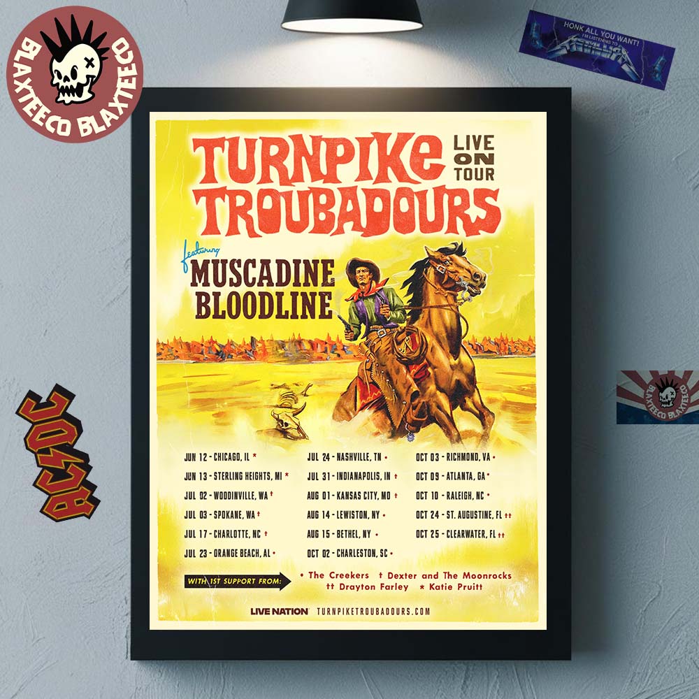 Turnpike Troubadours Live On Tour 2026 North America - Adult & Kids T-Shirts, Sweatshirts & Hoodies apparel design preview 1