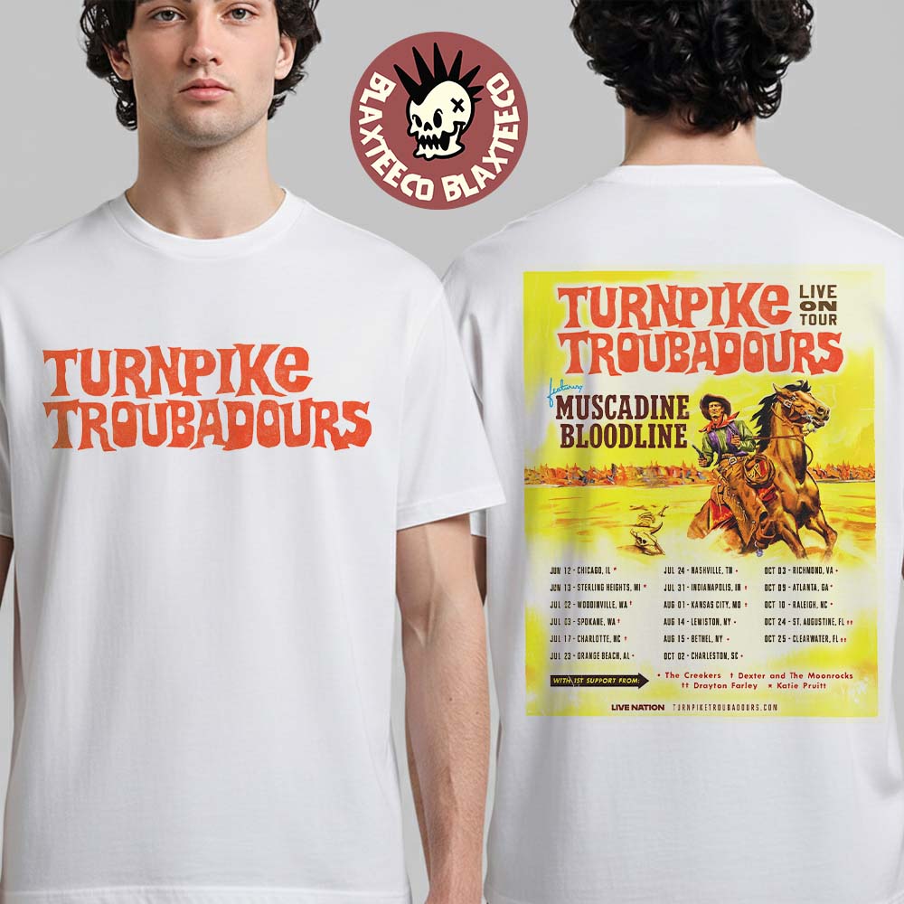 Turnpike Troubadours Live On Tour 2026 North America - Adult & Kids T-Shirts, Sweatshirts & Hoodies apparel design preview 1