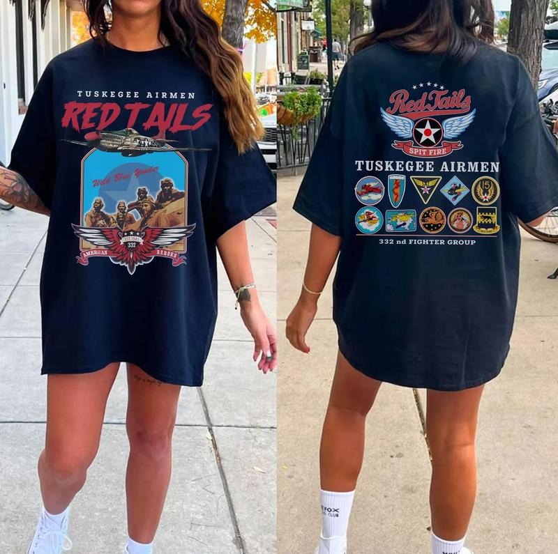 Tuskegee Airmen Red Tails American Heroes Streetwear - Adult & Kids T-Shirts, Sweatshirts & Hoodies apparel design preview 1