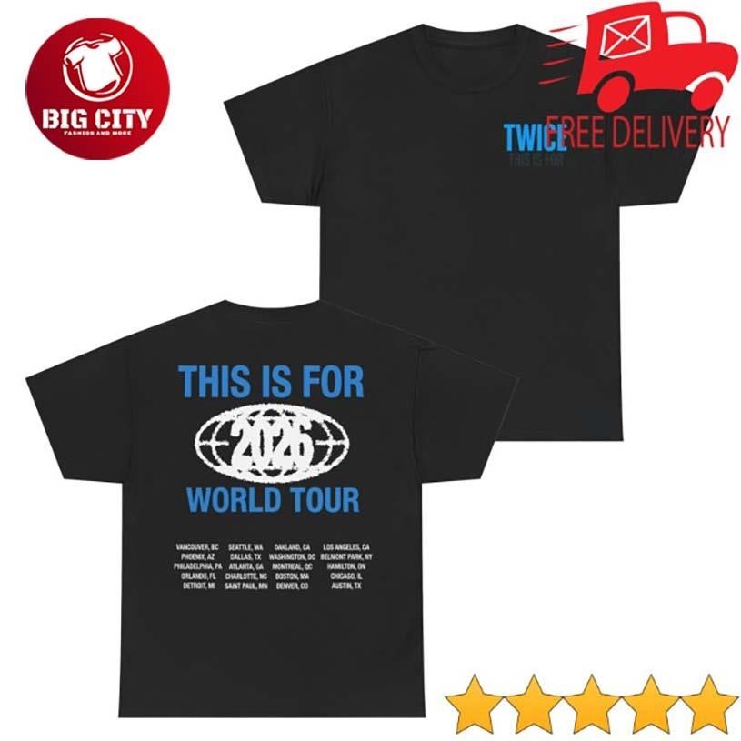 Twice Tour Black Dates Two Sided - Adult & Kids T-Shirts, Sweatshirts & Hoodies apparel design preview 1