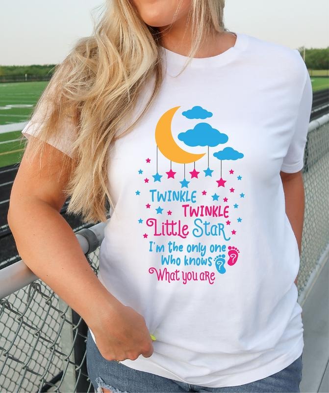 Twinkle Little Star Matching Gender Reveal Party Baby - Adult & Kids T-Shirts, Sweatshirts & Hoodies apparel design preview 1