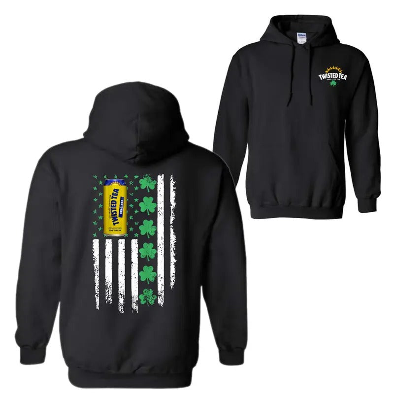 Twisted Tea Flag Shamrocks St. Patrick'S Day - Adult & Kids T-Shirts, Sweatshirts & Hoodies apparel design preview 1