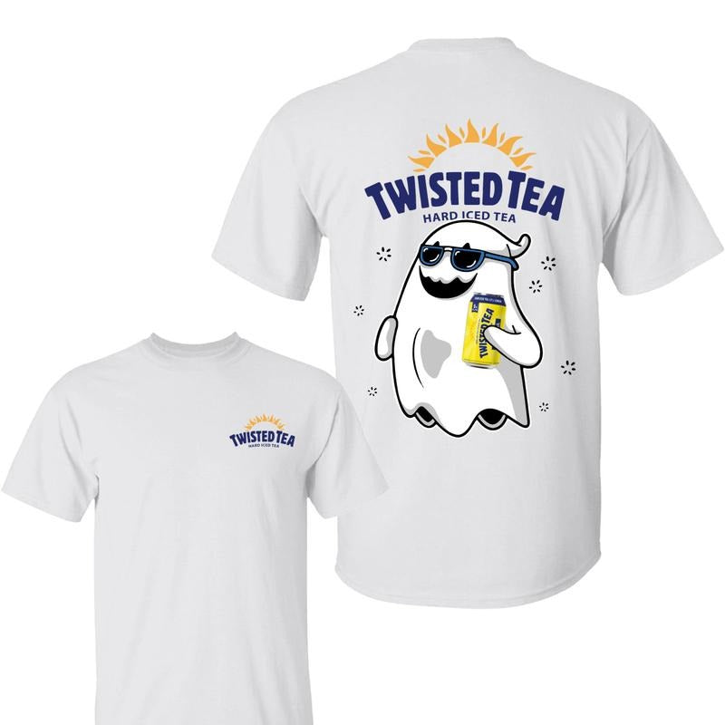 Twisted Tea Ghost Halloween 2 Sided Cotton Casual - Adult & Kids T-Shirts, Sweatshirts & Hoodies apparel design preview 1