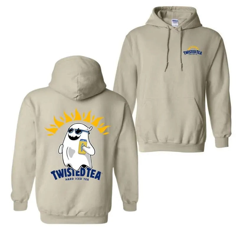 Twisted Tea Ghost Halloween Double Sided - Adult & Kids T-Shirts, Sweatshirts & Hoodies apparel design preview 1