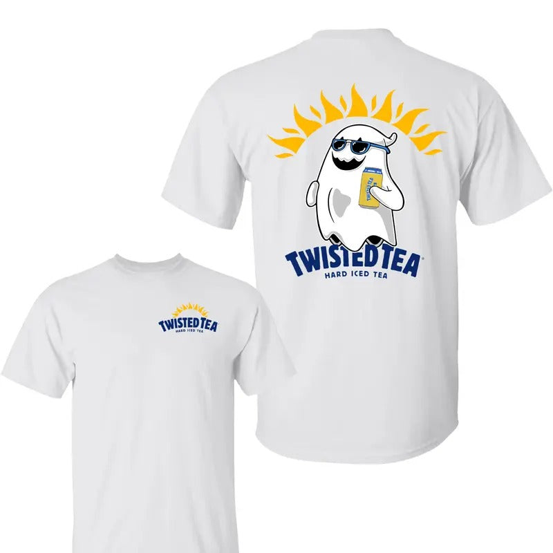 Twisted Tea Ghost Halloween Classic Cotton 2 Sided - Adult & Kids T-Shirts, Sweatshirts & Hoodies apparel design preview 1