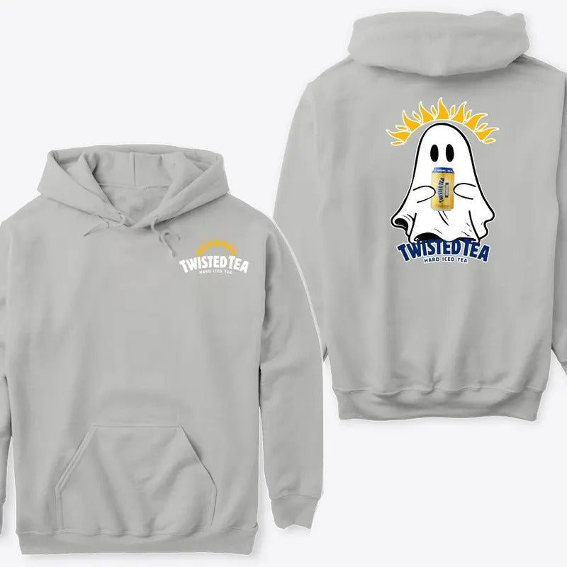 Twisted Tea Ghost Spooky Fun Branding Cozy Black - Adult & Kids T-Shirts, Sweatshirts & Hoodies apparel design preview 1