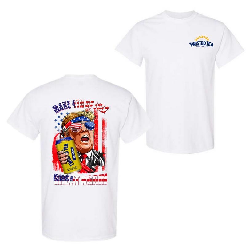Twisted Tea Make 4th July Great Again 2 Sided - Adult & Kids T-Shirts, Sweatshirts & Hoodies apparel design preview 1
