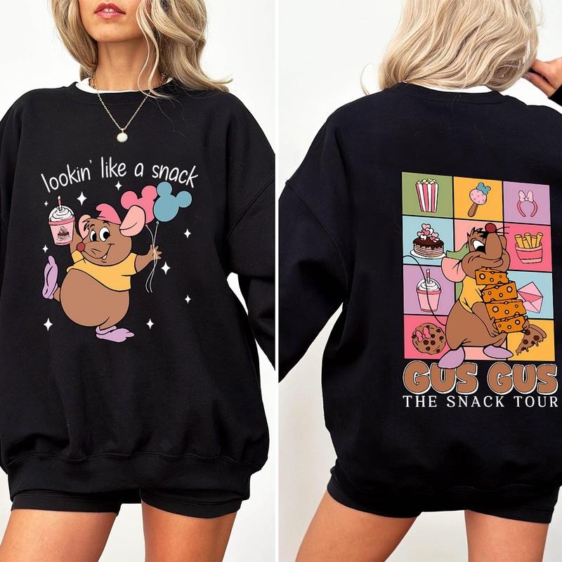 Two Sided Gus Looking Like Snack Mouse Tour Food Wine - Adult & Kids T-Shirts, Sweatshirts & Hoodies apparel design preview 1