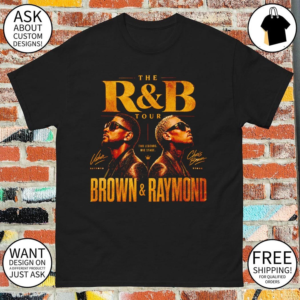 Two legends one Stage Usher Raymond and Chris Brown - Adult & Kids T-Shirts, Sweatshirts & Hoodies apparel design preview 1