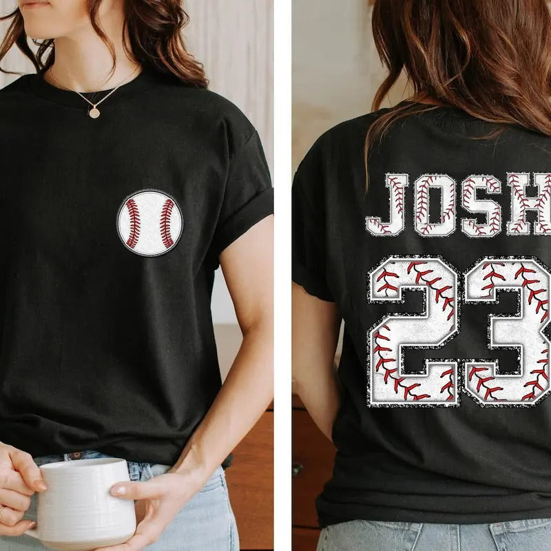 Two Sided Baseball Sports Mom Team - Adult & Kids T-Shirts, Sweatshirts & Hoodies apparel design preview 1