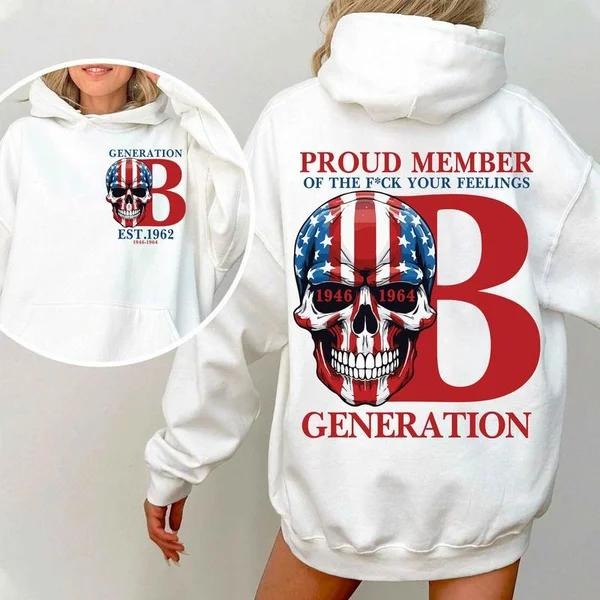 Two Sided Customize Bommers Skull Proud Member Fck - Adult & Kids T-Shirts, Sweatshirts & Hoodies apparel design preview 1