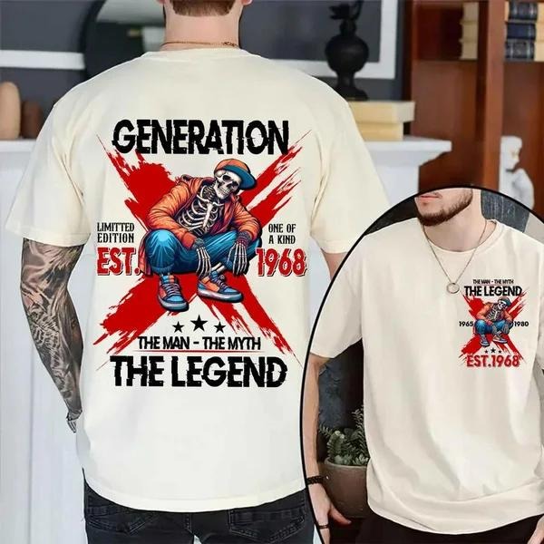 Two Sided Customize Gen X Man Myth Legend 1965 1980 - Adult & Kids T-Shirts, Sweatshirts & Hoodies apparel design preview 1