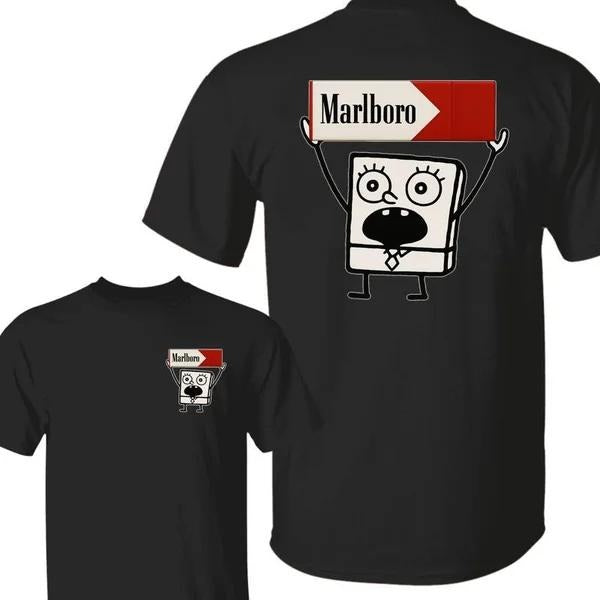 Two Sided Doodlebob Marlboro Funny Summer Outdoors - Adult & Kids T-Shirts, Sweatshirts & Hoodies apparel design preview 1