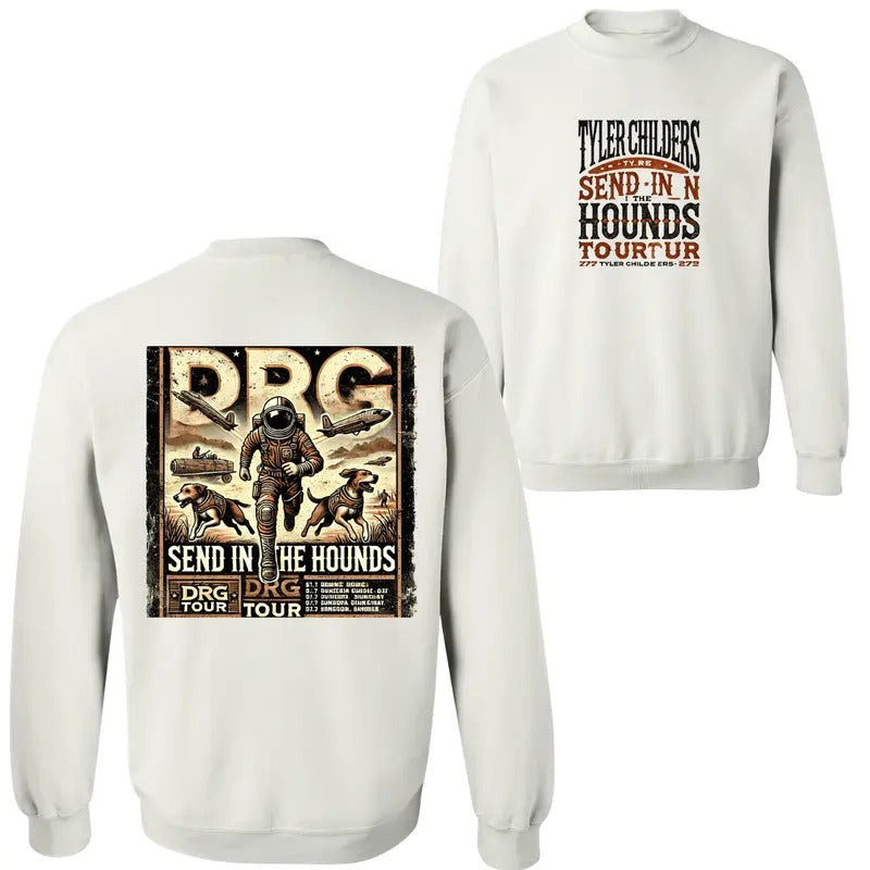 Tyler Childers Send Hounds Tour Astronaut Cozy - Adult & Kids T-Shirts, Sweatshirts & Hoodies apparel design preview 1
