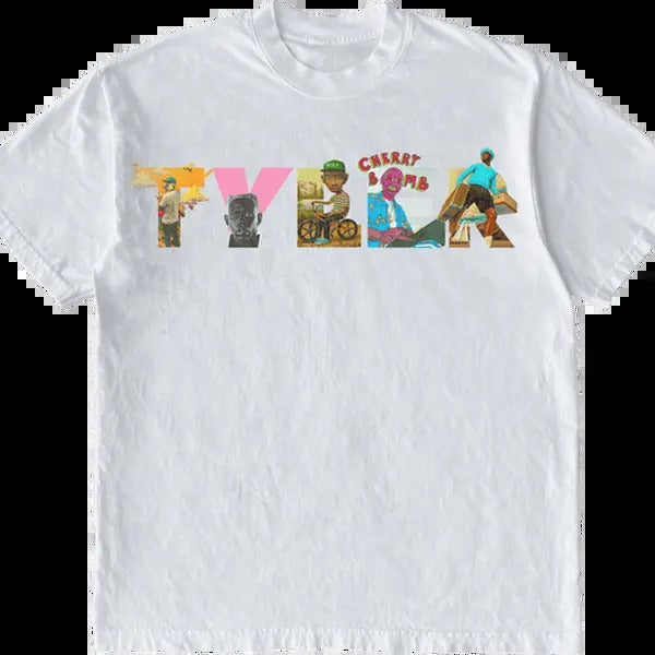 Tyler Text Album Vintage Flower Boy Chromakopia Cute - Adult & Kids T-Shirts, Sweatshirts & Hoodies apparel design preview 1