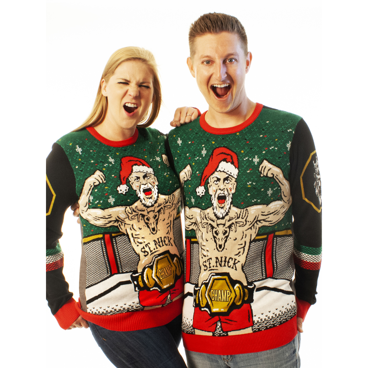 MMA Santa | For Men & Women | Unisex Sizing Ugly Christmas Sweater - Holiday Gift product image