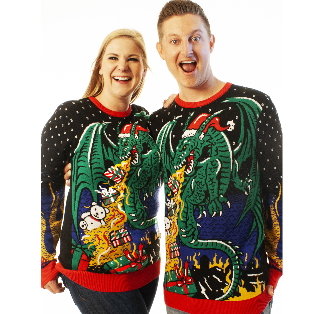 Christmas Dragon | For Men & Women | Unisex Sizing Ugly Christmas Sweater - Holiday Gift product image