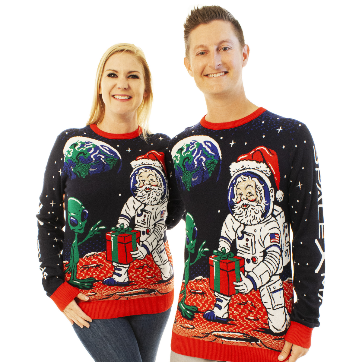 Space Xmas Santa | For Men & Women | Unisex Sizing Ugly Christmas Sweater - Holiday Gift product image
