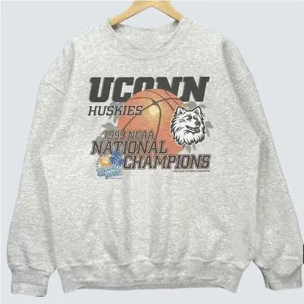 UConn Huskies 1999 NCAA University Connecticut Fans - Adult & Kids T-Shirts, Sweatshirts & Hoodies apparel design preview 1