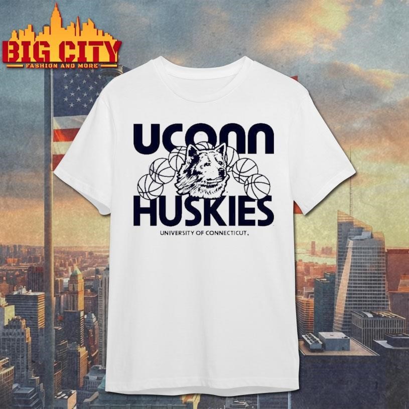 UConn Huskies Basketball '70s Logo - Adult & Kids T-Shirts, Sweatshirts & Hoodies apparel design preview 1