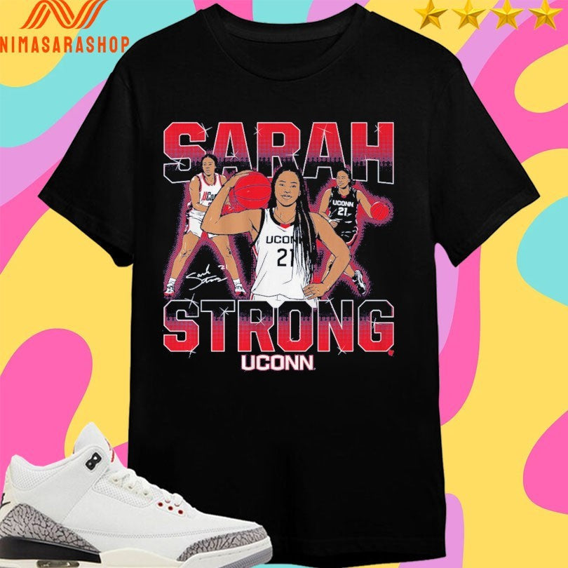 UConn Huskies Women’s Basketball Sarah Strong - Adult & Kids T-Shirts, Sweatshirts & Hoodies apparel design preview 1