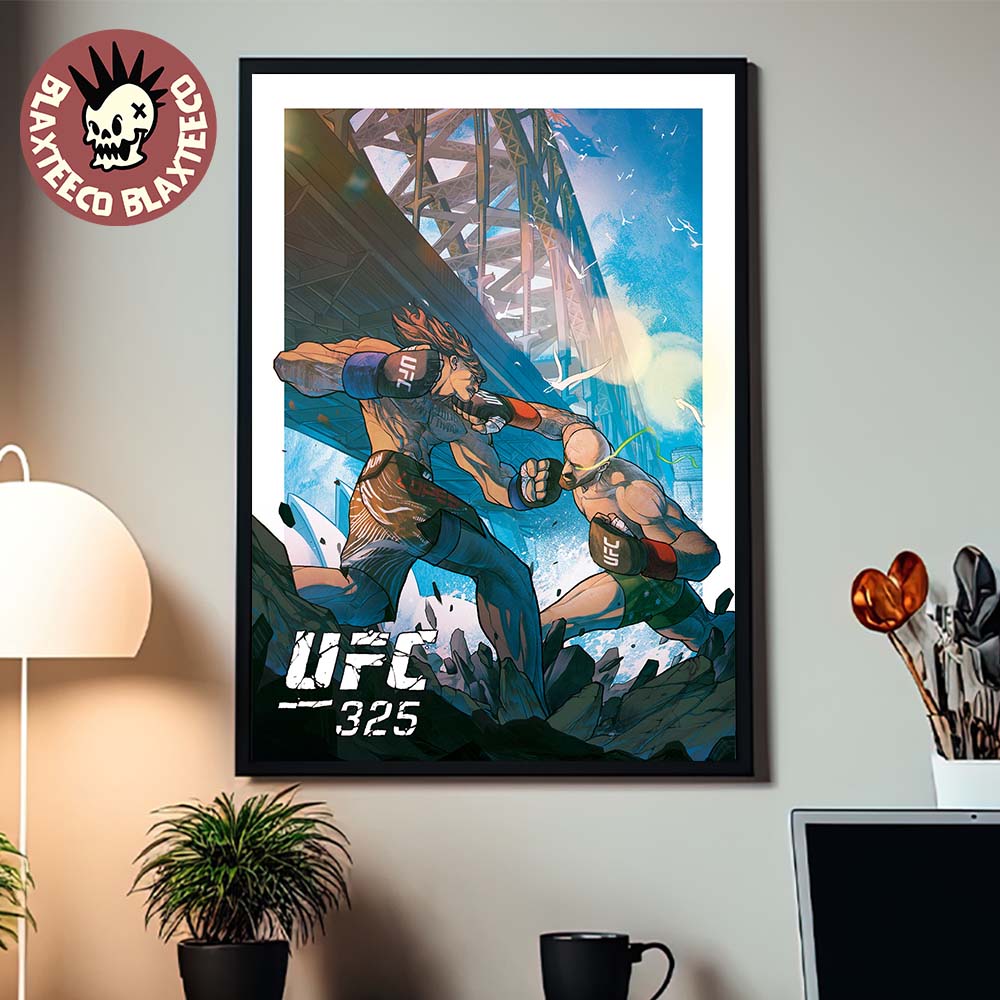 UFC 325 Volkanovski Vs Lopes 2 Artist Series Comic - Adult & Kids T-Shirts, Sweatshirts & Hoodies apparel design preview 1