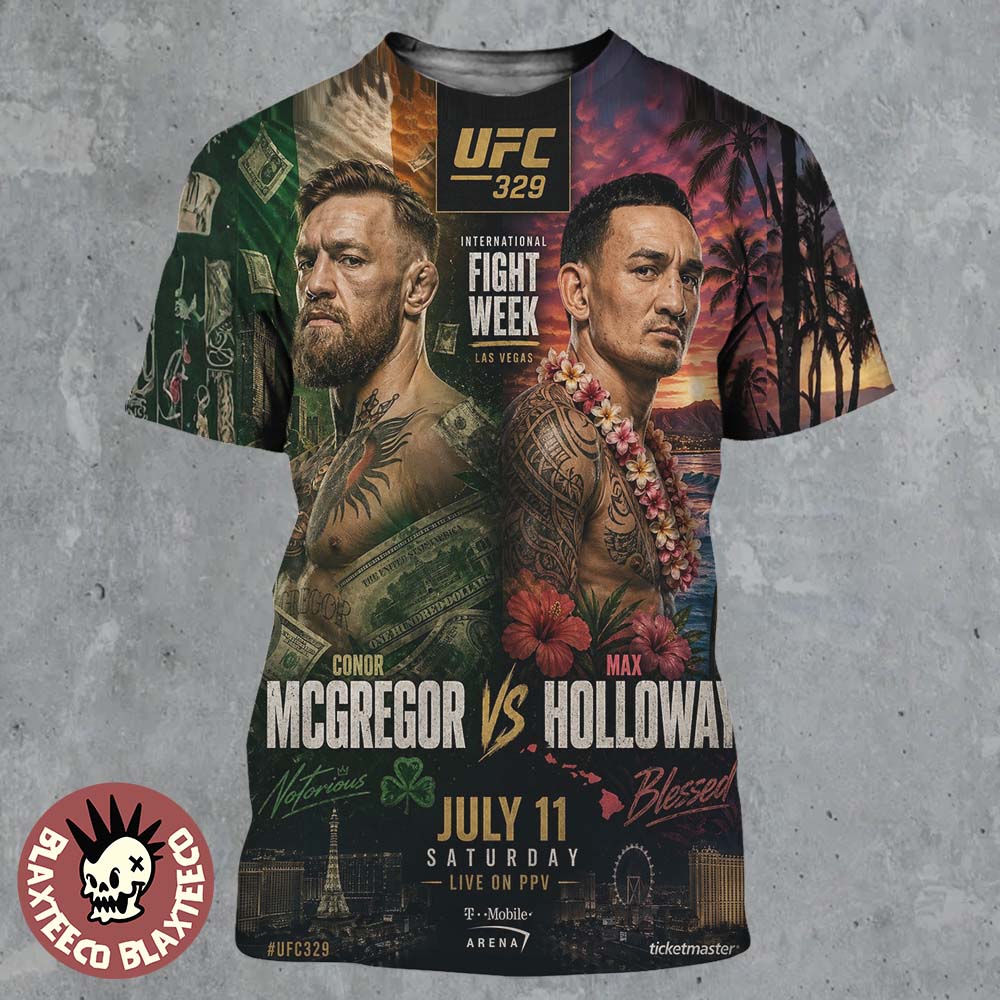 UFC 329 Conor McGregor Vs Max Holloway Notorious - Adult & Kids T-Shirts, Sweatshirts & Hoodies apparel design preview 1