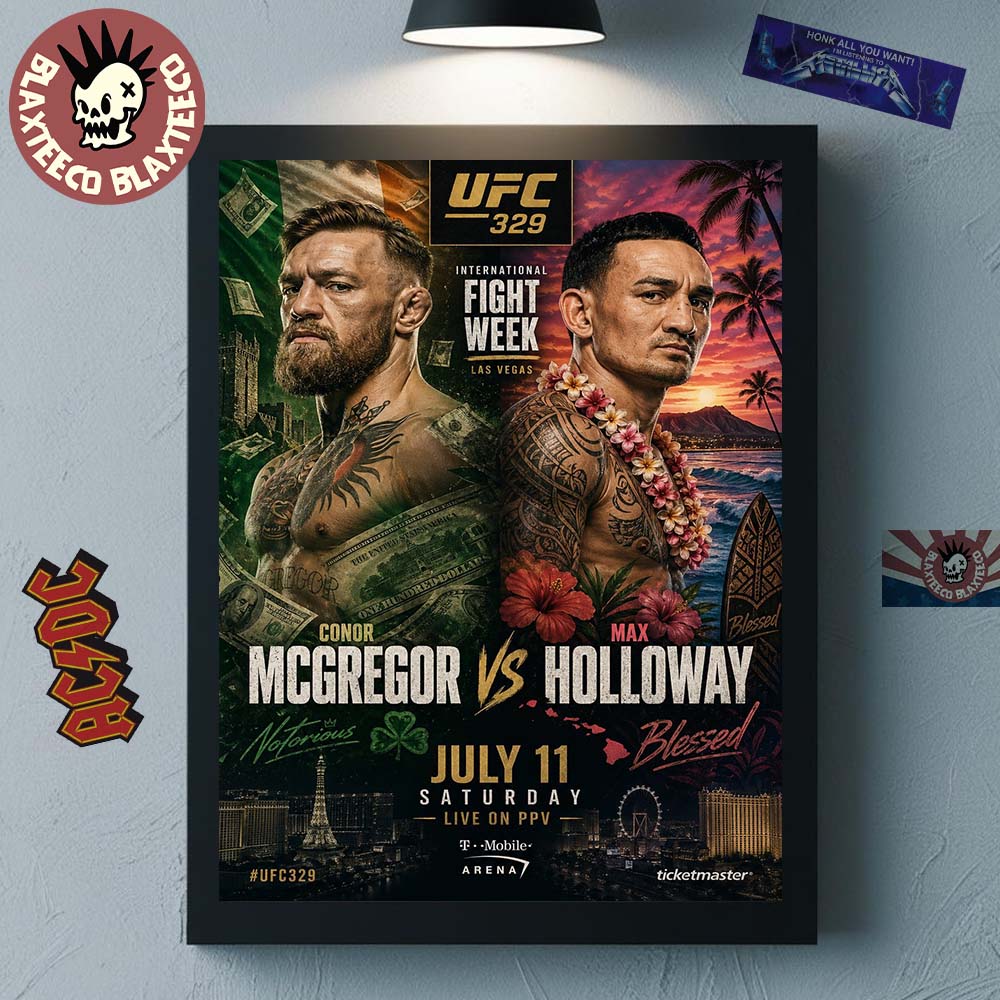 UFC 329 Conor McGregor Vs Max Holloway Notorious - Adult & Kids T-Shirts, Sweatshirts & Hoodies apparel design preview 1
