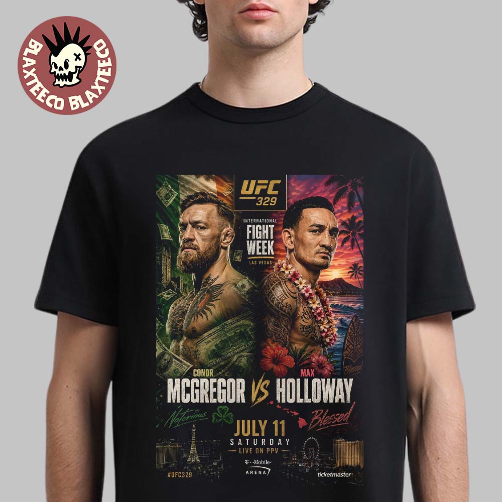 UFC 329 Conor McGregor Vs Max Holloway Notorious - Adult & Kids T-Shirts, Sweatshirts & Hoodies apparel design preview 1