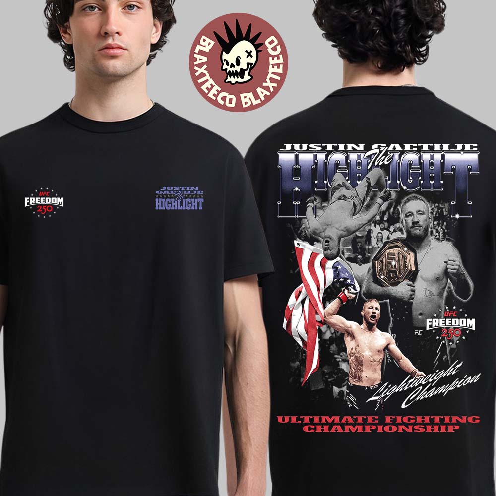 UFC Freedom 250 Justin Gaethje The Highlight - Adult & Kids T-Shirts, Sweatshirts & Hoodies apparel design preview 1