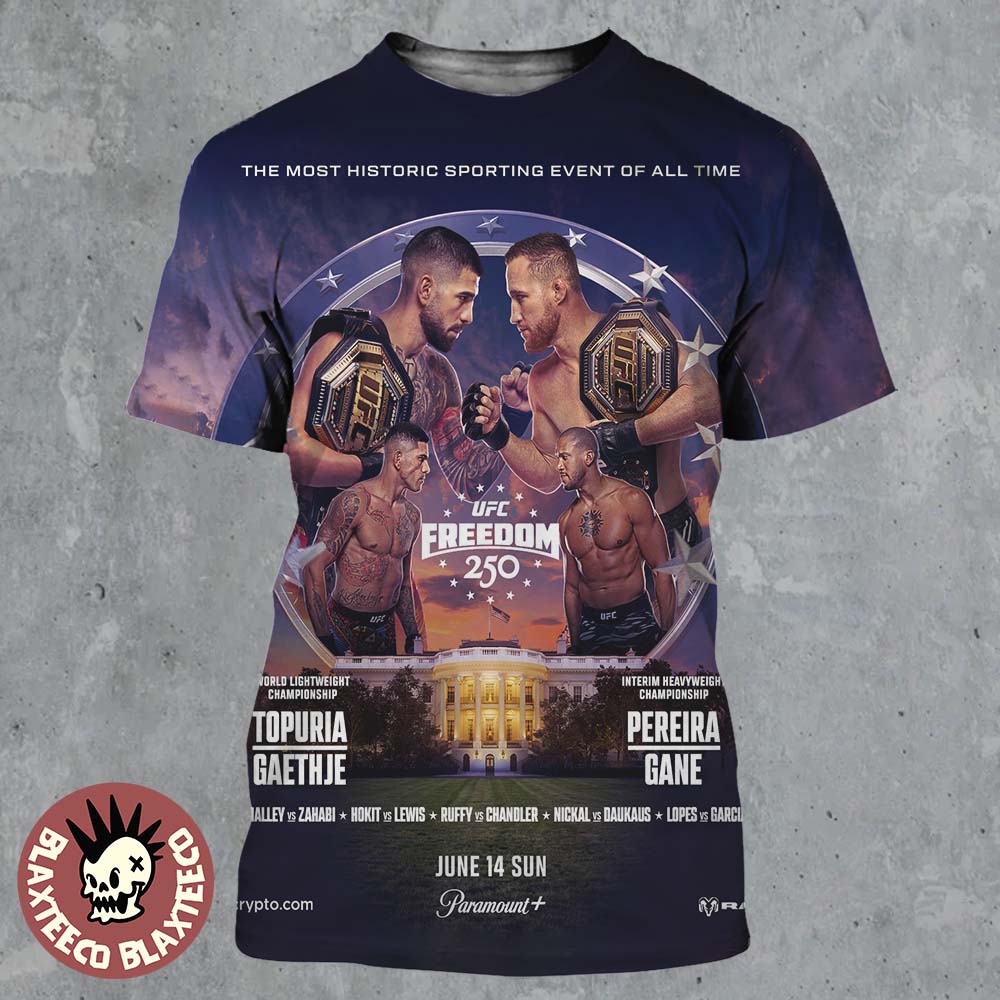 UFC Freedom 250 White House Official Poster On June - Adult & Kids T-Shirts, Sweatshirts & Hoodies apparel design preview 1