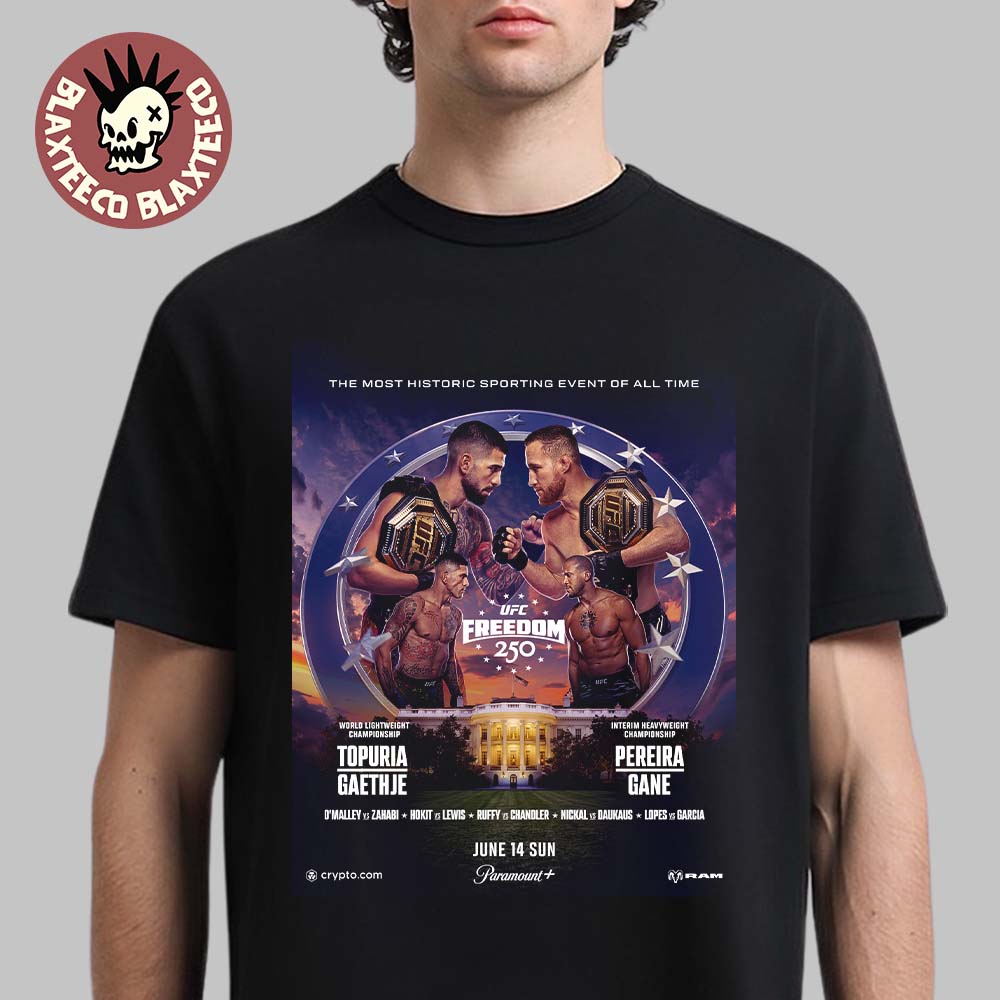 UFC Freedom 250 White House Official Poster On June - Adult & Kids T-Shirts, Sweatshirts & Hoodies apparel design preview 1