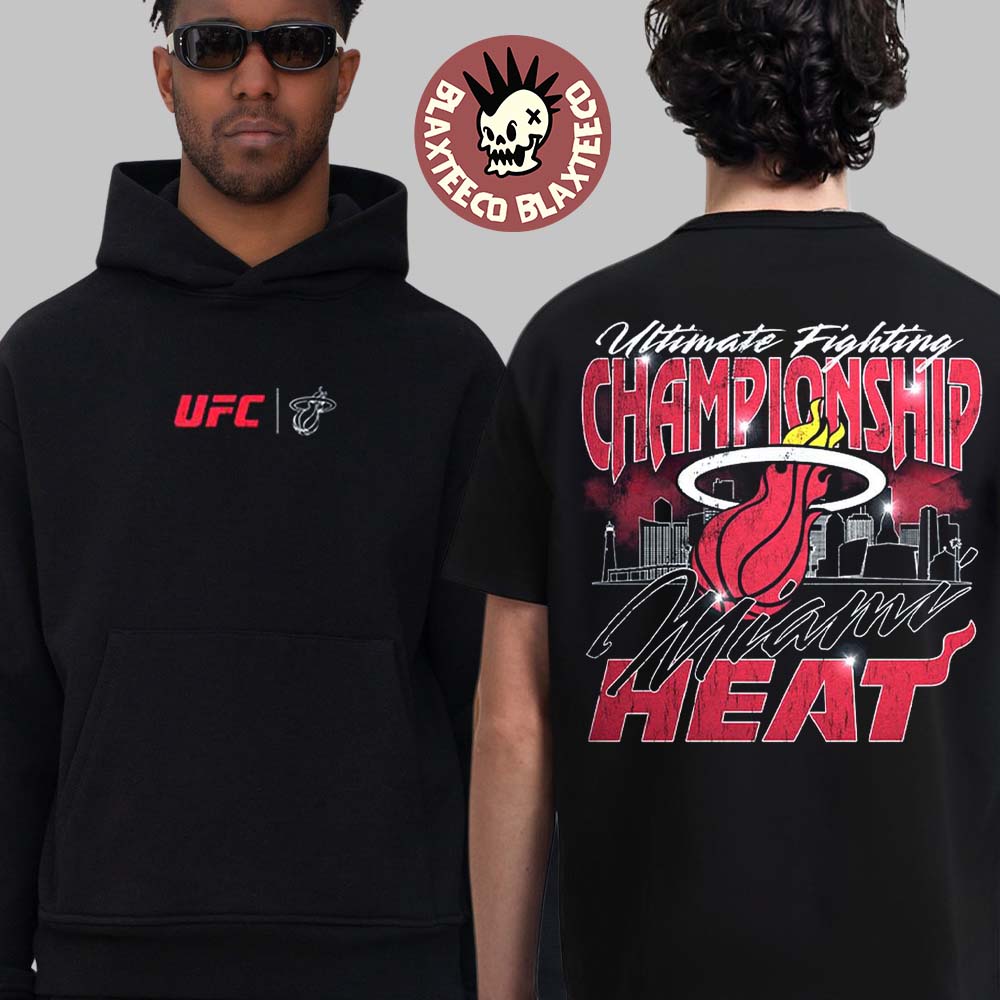 UFC X Miami Heat Exclusive Event Merch 327 At Kaseya - Adult & Kids T-Shirts, Sweatshirts & Hoodies apparel design preview 1