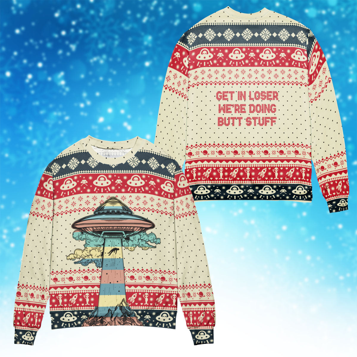 Vintage Bigfoot 3D Ugly Christmas Sweater - Holiday Gift product image 3