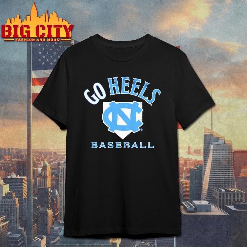 UNC Baseball Go Heels Home Plate State logo - Adult & Kids T-Shirts, Sweatshirts & Hoodies apparel design preview 1