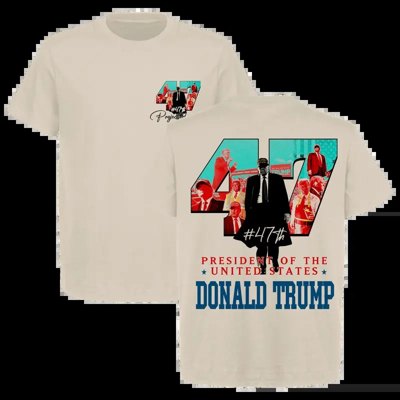 US 47th President Donald Trump Won Again 2024 Heavy - Adult & Kids T-Shirts, Sweatshirts & Hoodies apparel design preview 1