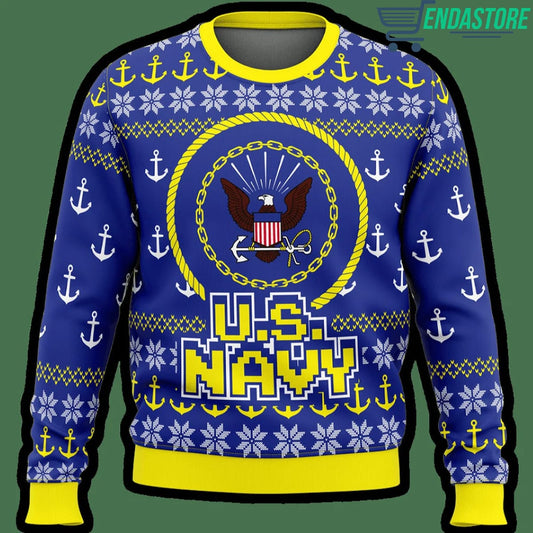 US Navy Premium 3D Ugly Christmas Sweater - Holiday Gift product image