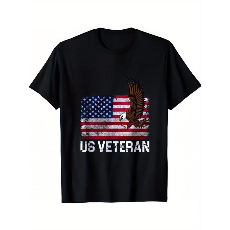 US Veteran Vintage American Bald Eagle Tall Short - Adult & Kids T-Shirts, Sweatshirts & Hoodies apparel design preview 1