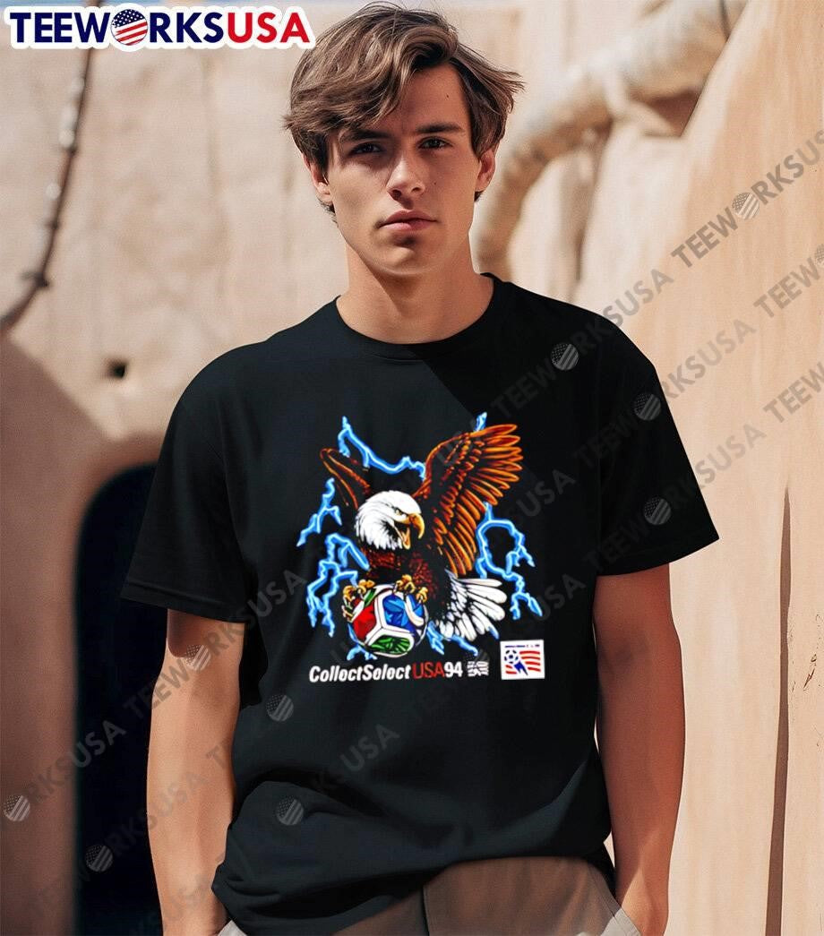 USA 94 Collect Select Eagle Catching Soccer Ball - Adult & Kids T-Shirts, Sweatshirts & Hoodies apparel design preview 1